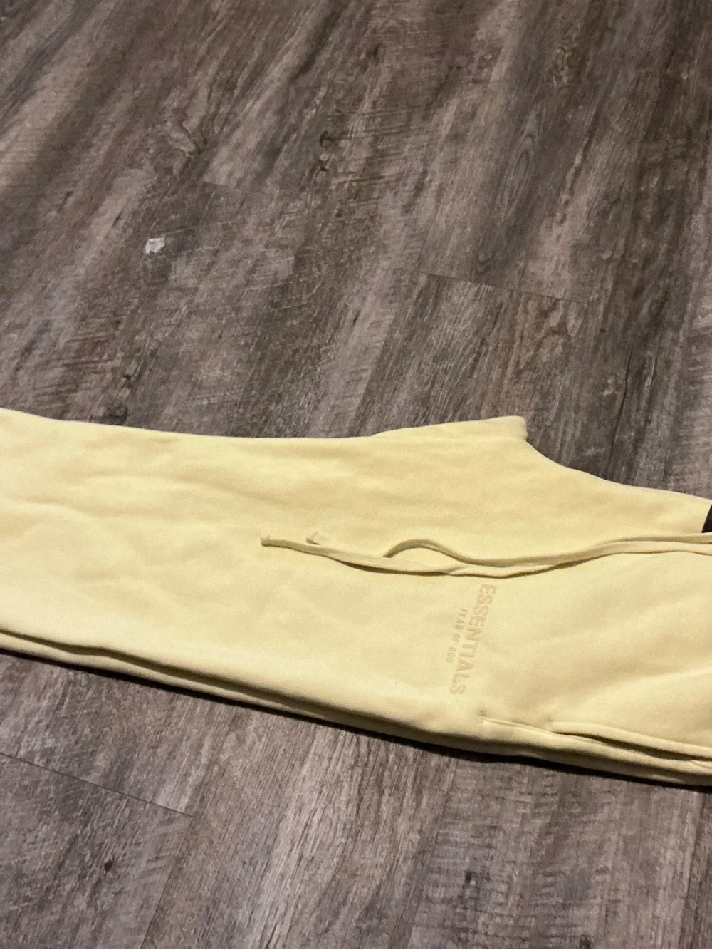 Essentials Pale Yellow Fleece Sweatpants